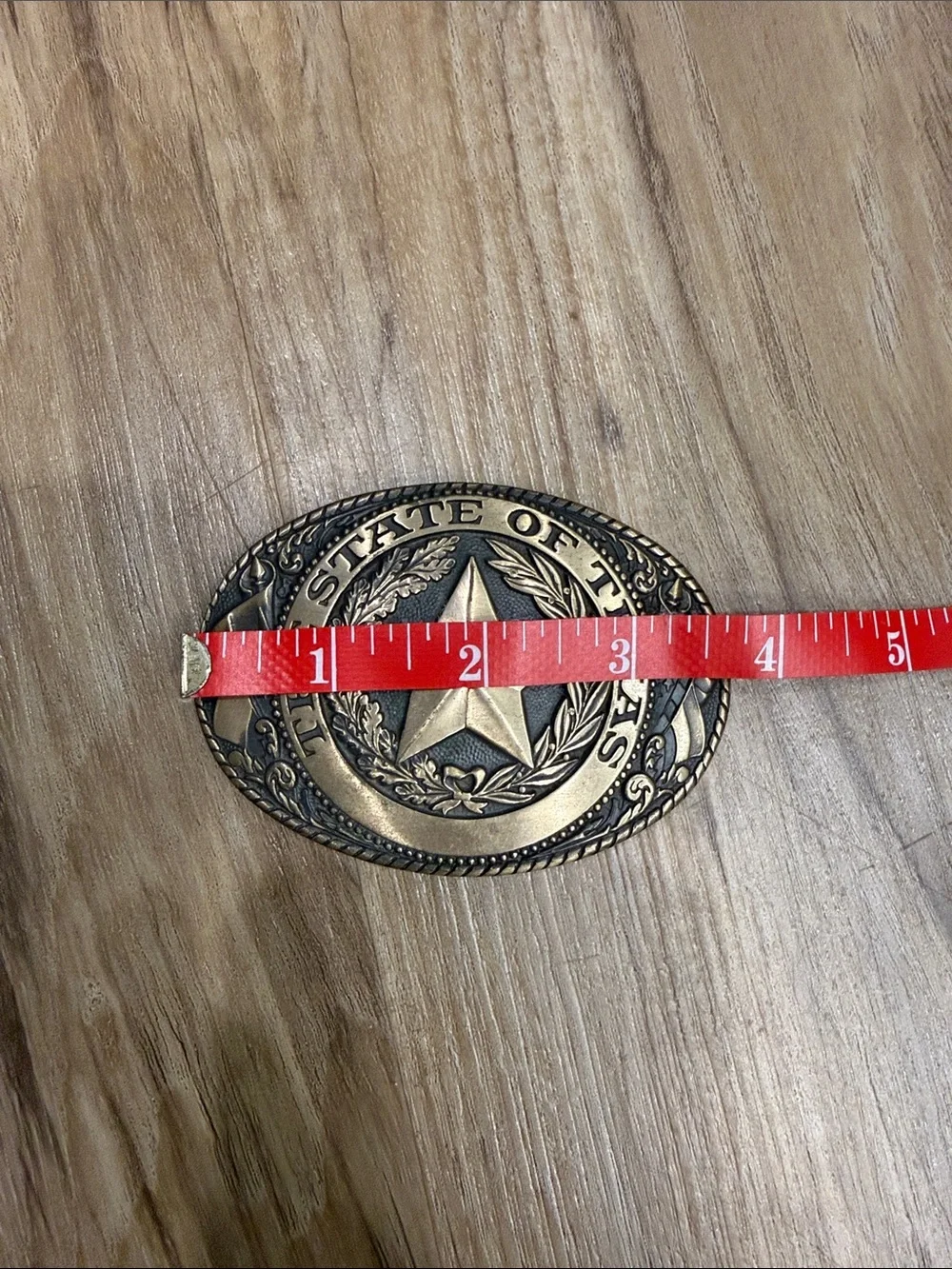 Tony lama brass State of Texas Belt buckle
